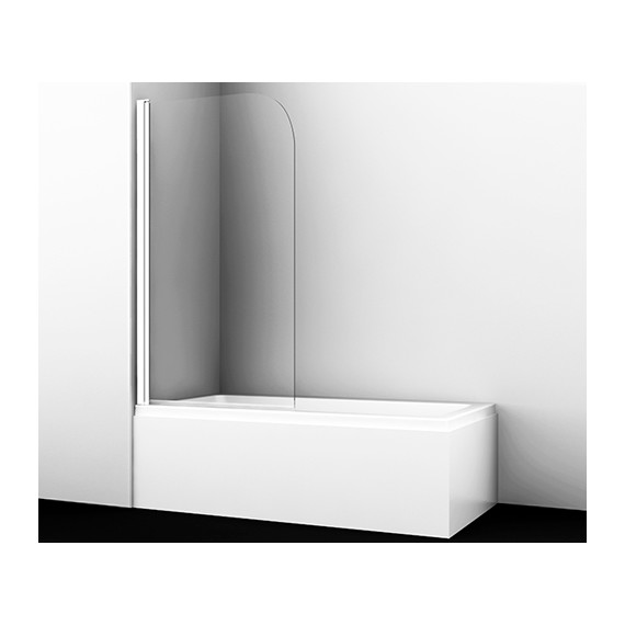 Шторка для ванны WasserKraft Leine 80 см 35P01-80WHITE, белый/прозрачное фото 