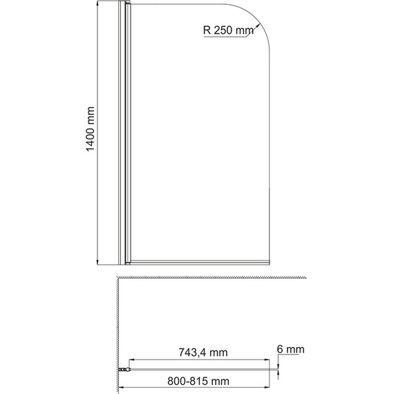 Шторка для ванны WasserKraft Leine 80 см 35P01-80WHITE, белый/прозрачное - 2 Шторка для ванны WasserKraft Leine 80 см 35P01-80WHITE, белый/прозрачное фото 2