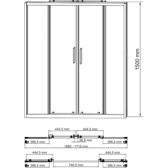 Шторка для ванны WasserKraft Lippe 170 см 45S02-170, хром/прозрачное - 2 Шторка для ванны WasserKraft Lippe 170 см 45S02-170, хром/прозрачное фото 2