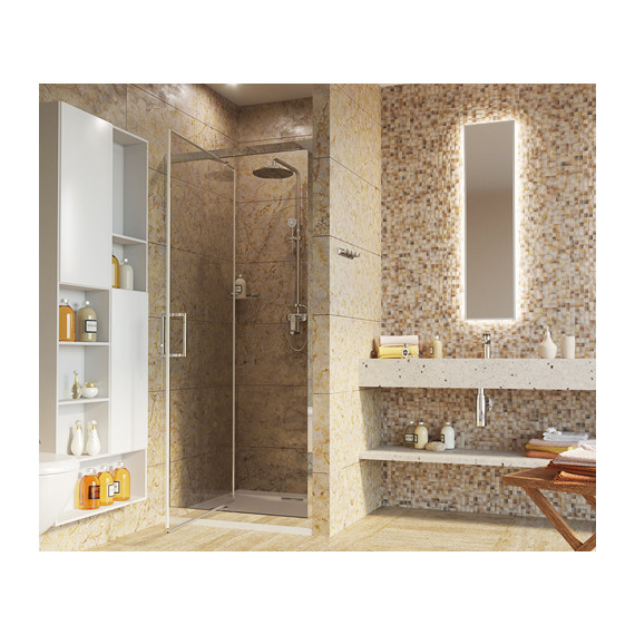 Душевая дверь WasserKraft Salm 80 см 27I27, хром/прозрачное фото 4