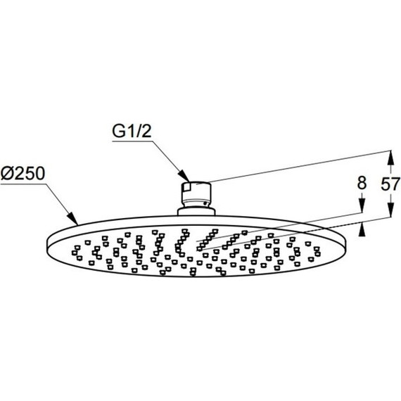 Верхний душ Kludi A-QA 6432505-00, латунь 250 мм фото 2