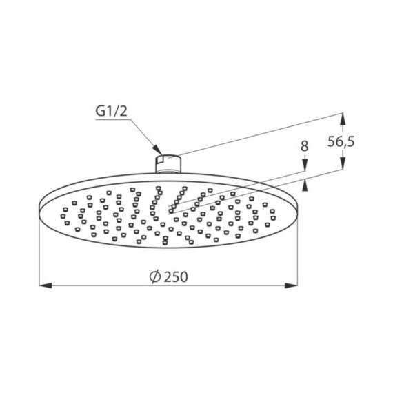 Верхний душ Kludi A-QA 6432591-00, латунь 250 мм, белый фото 2