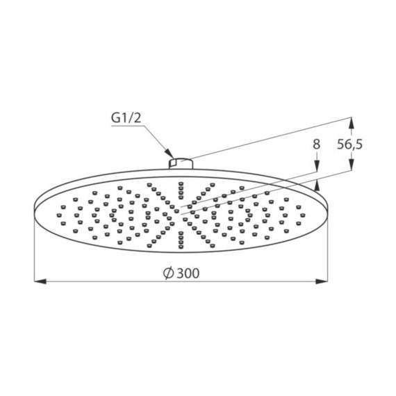 Верхний душ Kludi A-QA 6433091-00, латунь 300 мм, белый фото 2
