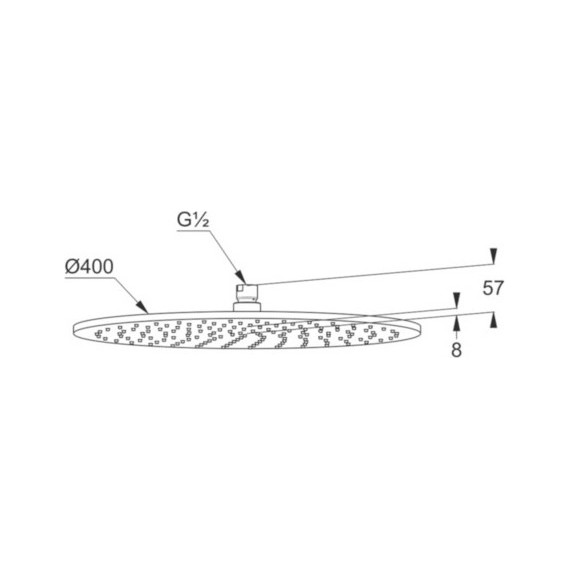 Верхний душ Kludi A-QA 6434091-00, латунь 400 мм, белый фото 2