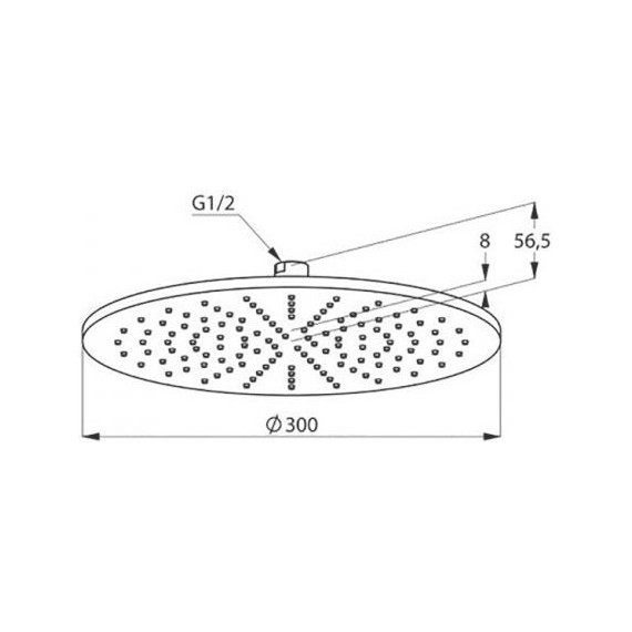 Верхний душ Kludi A-QA 6433005-00, латунь 300 мм фото 2