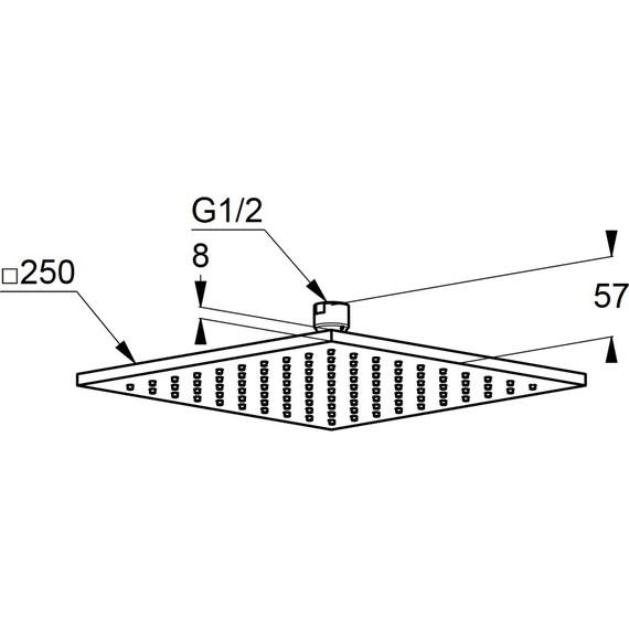 Верхний душ Kludi A-QA 6442505-00, латунь 250х250 мм фото 2