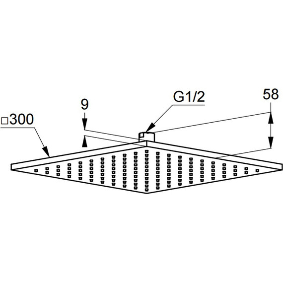 Верхний душ Kludi A-QA 6443005-00, латунь 300х300 мм фото 2