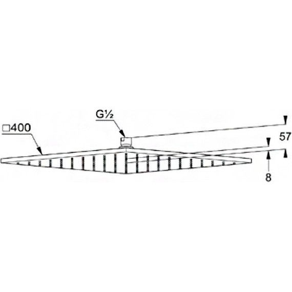 Верхний душ Kludi A-QA 6444005-00, латунь 400х400 мм фото 2