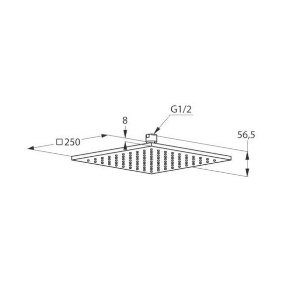 Верхний душ Kludi A-QA 6442591-00, латунь 250х250 мм, белый фото 2
