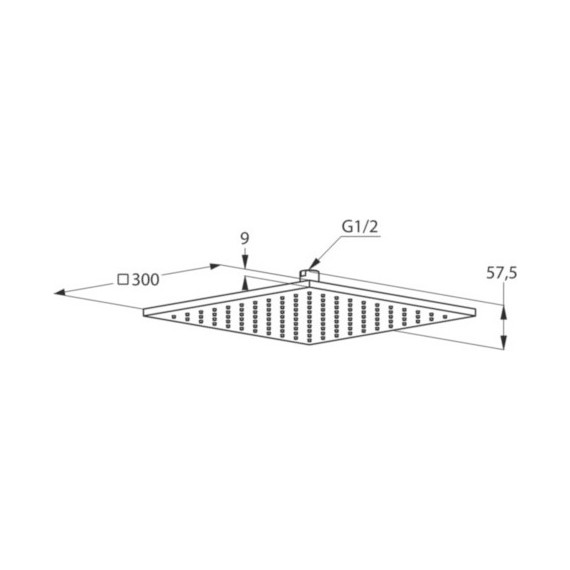 Верхний душ Kludi A-QA 6443091-00, латунь 300х300 мм, белый фото 2