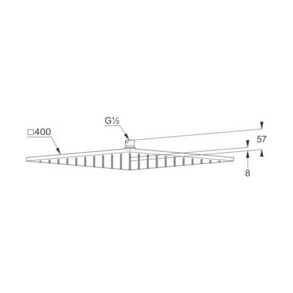 Верхний душ Kludi A-QA 6444091-00, латунь 400х400 мм, белый фото 2