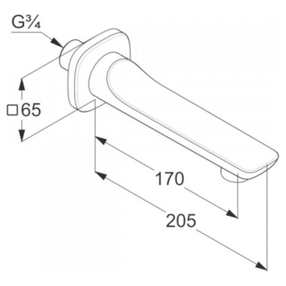 Излив для ванны Kludi Ameo 4150505 - 3 Излив для ванны Kludi Ameo 4150505 фото 3