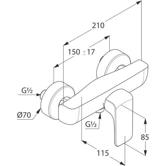 Смеситель для душа Kludi Ameo 417100575 фото 6