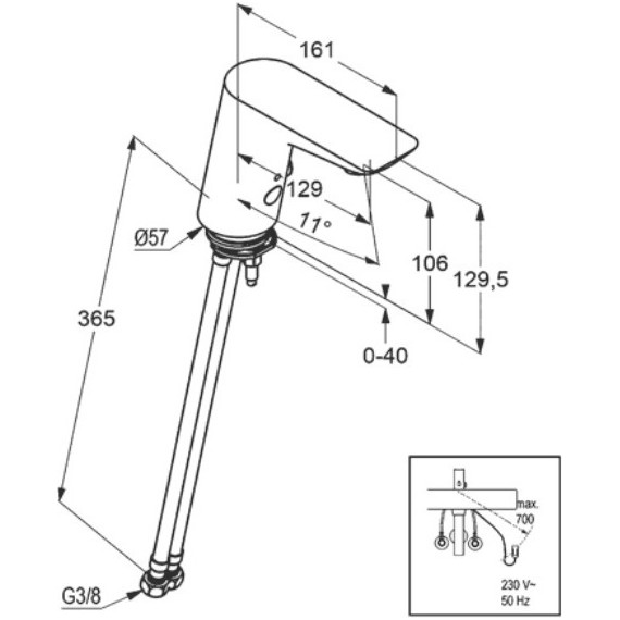 Смеситель для раковины электронный Kludi Balance 5220091, белый фото 6