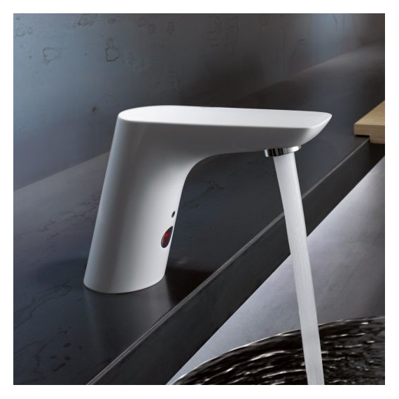 Смеситель для раковины электронный Kludi Balance 5210091, белый фото 5