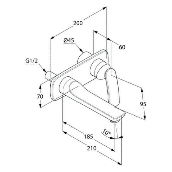 Смеситель для раковины настенный Kludi Balance 185 мм 522469175, белый фото 6