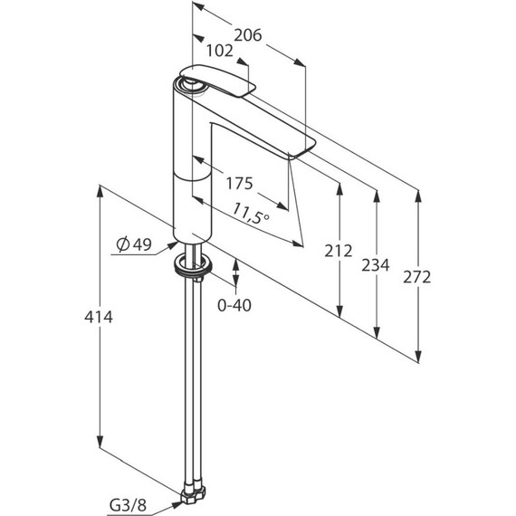 Смеситель для раковины высокий Kludi Balance 212 мм 522960575 - 7 Смеситель для раковины высокий Kludi Balance 212 мм 522960575 фото 7