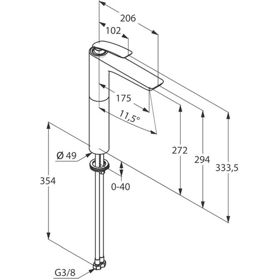 Смеситель для раковины высокий Kludi Balance 272 мм 522989175, белый - 6 Смеситель для раковины высокий Kludi Balance 272 мм 522989175, белый фото 6