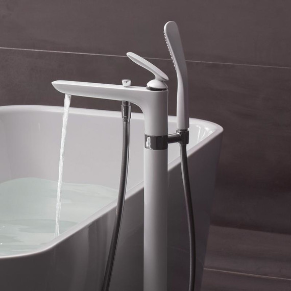 Смеситель для ванны Kludi Balance 525909175, белый фото 4