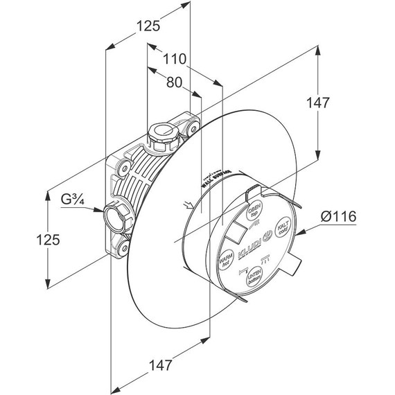 Скрытая часть Kludi Flexx.Boxx DN 20 88011 фото 2