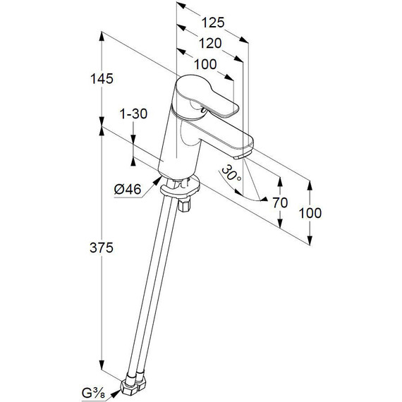 Смеситель для раковины Kludi Pure&Easy 70 мм 372750565 фото 7