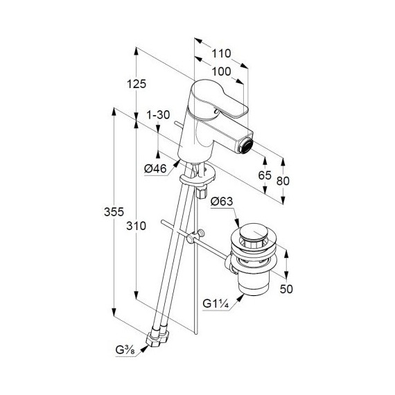 Смеситель для биде Kludi Pure&Easy 375339165, белый - 5 Смеситель для биде Kludi Pure&Easy 375339165, белый фото 5