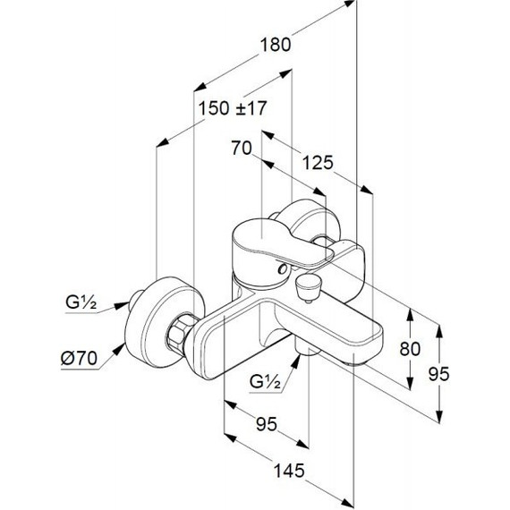 Смеситель для ванны Kludi Pure&Easy 376819165, белый - 6 Смеситель для ванны Kludi Pure&Easy 376819165, белый фото 6