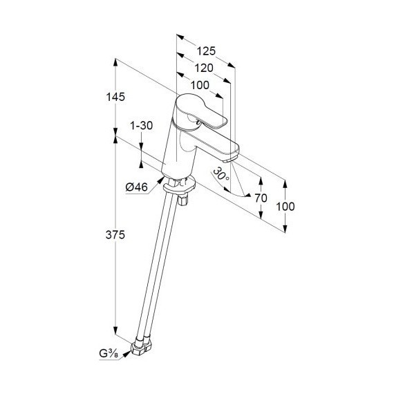 Смеситель для раковины Kludi Pure&Easy 70 мм 370289165, белый фото 7