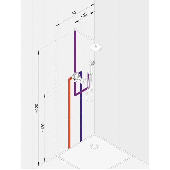 Душевая система для душа Kludi Bozz 386300576 - 2 Душевая система для душа Kludi Bozz 386300576 фото 2