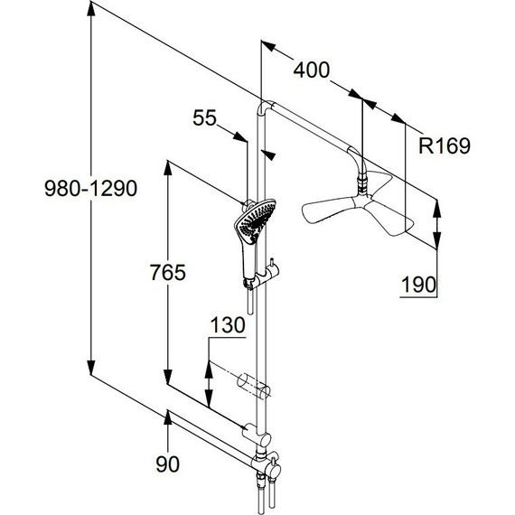 Душевая стойка Kludi Fizz 6709305-00 - 5 Душевая стойка Kludi Fizz 6709305-00 фото 5