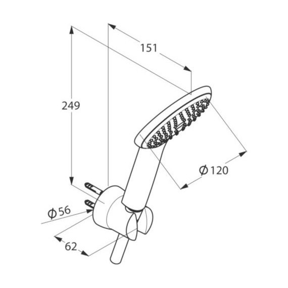 Душевой гарнитур Kludi Freshline 1S 6785091-00, белый - 2 Душевой гарнитур Kludi Freshline 1S 6785091-00, белый фото 2