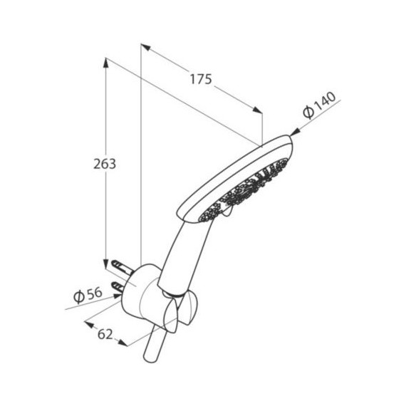 Душевой гарнитур Kludi Freshline 3S 6795091-00, белый - 2 Душевой гарнитур Kludi Freshline 3S 6795091-00, белый фото 2