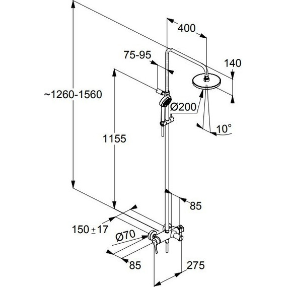Душевая стойка Kludi Logo 6808305-00 - 2 Душевая стойка Kludi Logo 6808305-00 фото 2