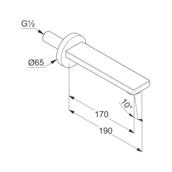 Излив для ванны Kludi Zenta 4860005 фото 2