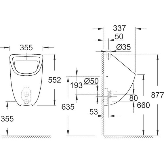 Писсуар подвесной Grohe Euro Ceramic 39438000 фото 3