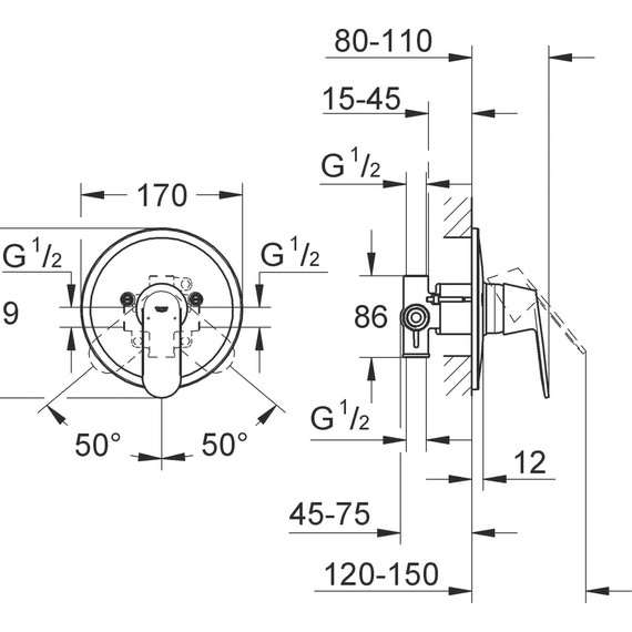 Смеситель для ванны Grohe Eurosmart Cosmopolitan 32880000 - 3 Смеситель для ванны Grohe Eurosmart Cosmopolitan 32880000 фото 3