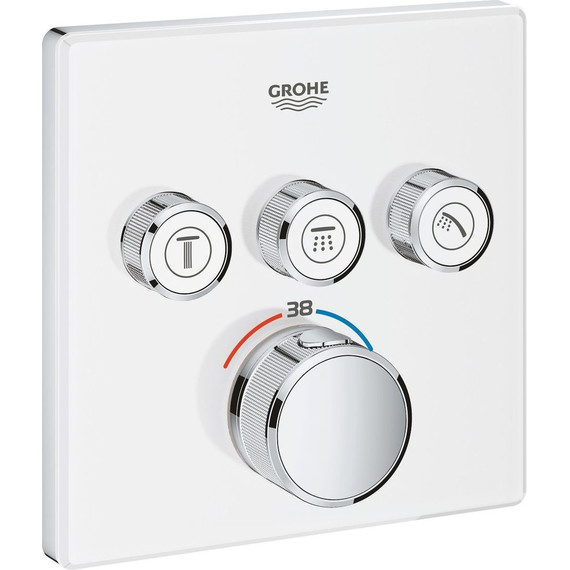 Смеситель для душа с термостатом Grohe Grohtherm SmartControl 29157LS0, белая луна фото 