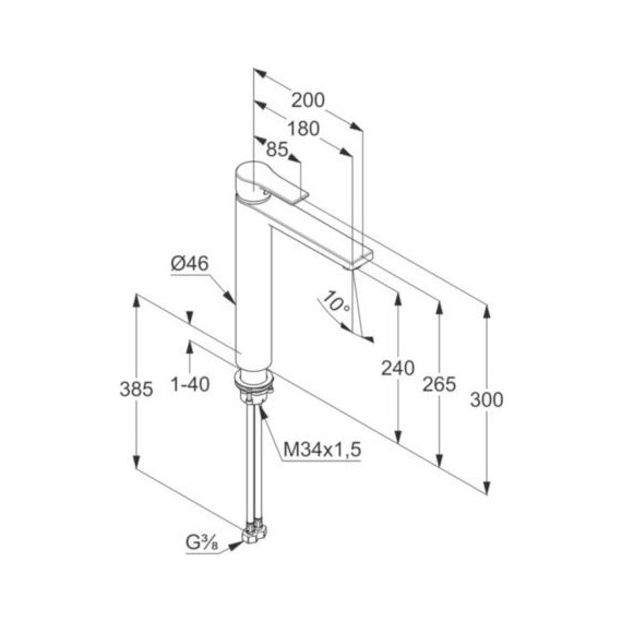 Смеситель для раковины высокий Kludi Zenta SL 482560565 - 4 Смеситель для раковины высокий Kludi Zenta SL 482560565 фото 4