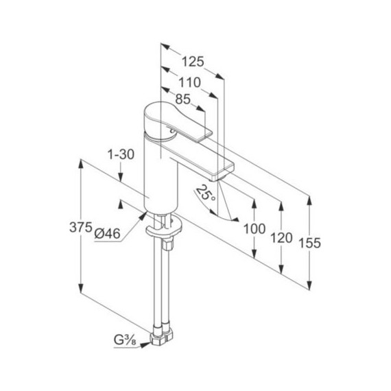 Смеситель для раковины Kludi Zenta SL 100 мм 482920565 - 4 Смеситель для раковины Kludi Zenta SL 100 мм 482920565 фото 4