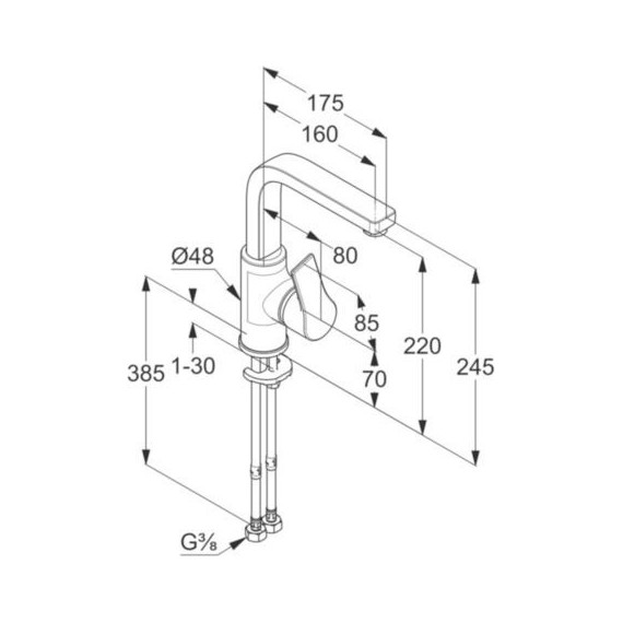 Смеситель для раковины Kludi Zenta SL 480280565 - 3 Смеситель для раковины Kludi Zenta SL 480280565 фото 3
