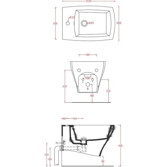 Биде подвесное ArtCeram Jazz JZB001 01 00bi*1 фото 6