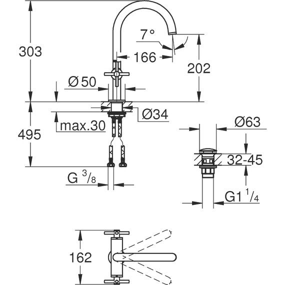 Смеситель для раковины Grohe Atrio New Classic 21019003 фото 3