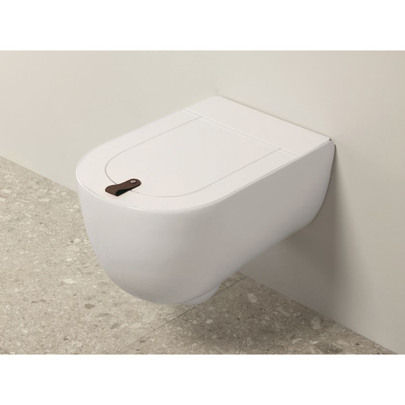 Унитаз подвесной безободковый ArtCeram The One THV001 01 00 bi, Цвет производителя: белый фото 3