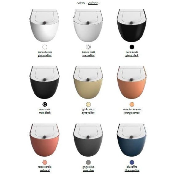 Унитаз подвесной безободковый ArtCeram The One THV001 14 00 rosso corallo, Цвет производителя: коричневый фото 3