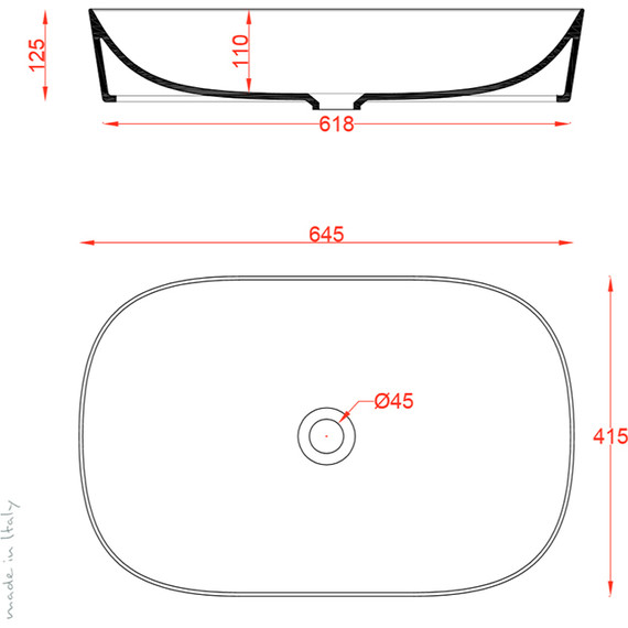 Раковина-чаша ArtCeram Ghost 65 см GHL002 01 00 bi*0 - 4 Раковина-чаша ArtCeram Ghost 65 см GHL002 01 00 bi*0 фото 4