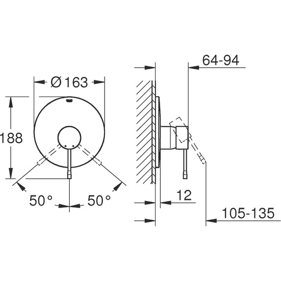 Смеситель для душа Grohe Essence New 19286BE1, никель фото 2