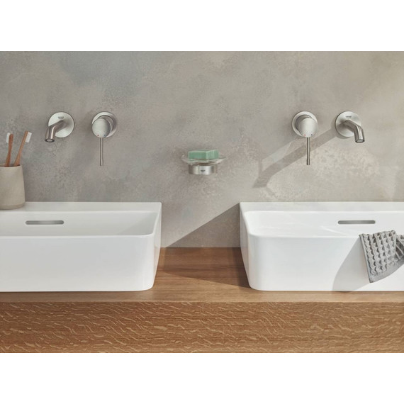 Смеситель для раковины настенный Grohe Essence New 183 мм 19408DC1, суперсталь фото 4