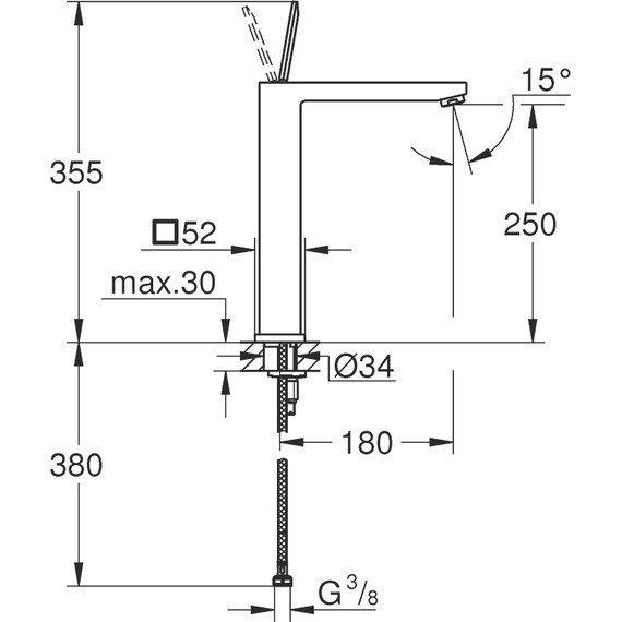 Смеситель для раковины высокий Grohe Eurocube Joy 23661000 - 5 Смеситель для раковины высокий Grohe Eurocube Joy 23661000 фото 5
