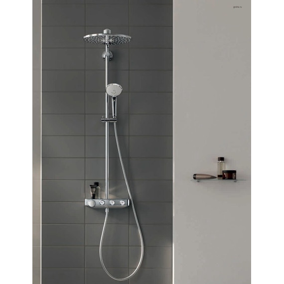 Душевая стойка с термостатом Grohe Euphoria SmartControl System 310 DUO 26507LS0, белая луна - 3 Душевая стойка с термостатом Grohe Euphoria SmartControl System 310 DUO 26507LS0, белая луна фото 3