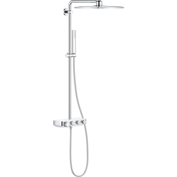 Душевая стойка с термостатом Grohe Euphoria SmartControl System 310 DUO Cube 26508LS0, белая луна фото 